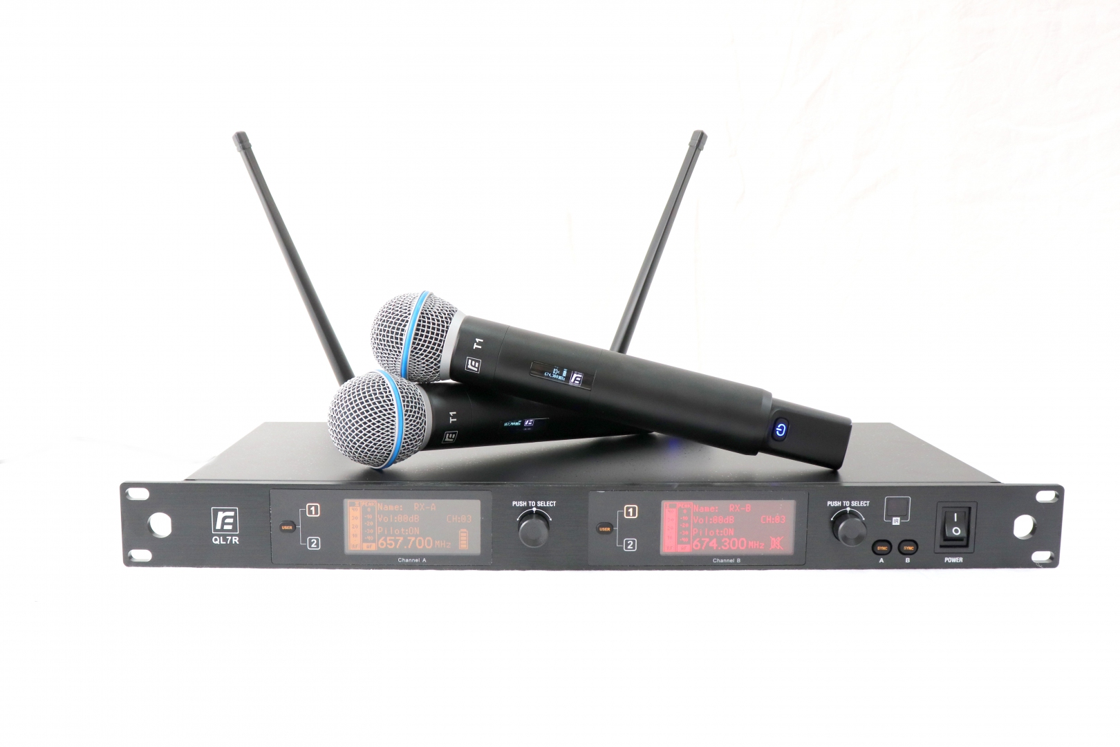 RFIntell QL7R/T1-A 651,800-683,400 МГц 2-канальная радиосистема с 2-мя ручными микрофонами в Электрогорске