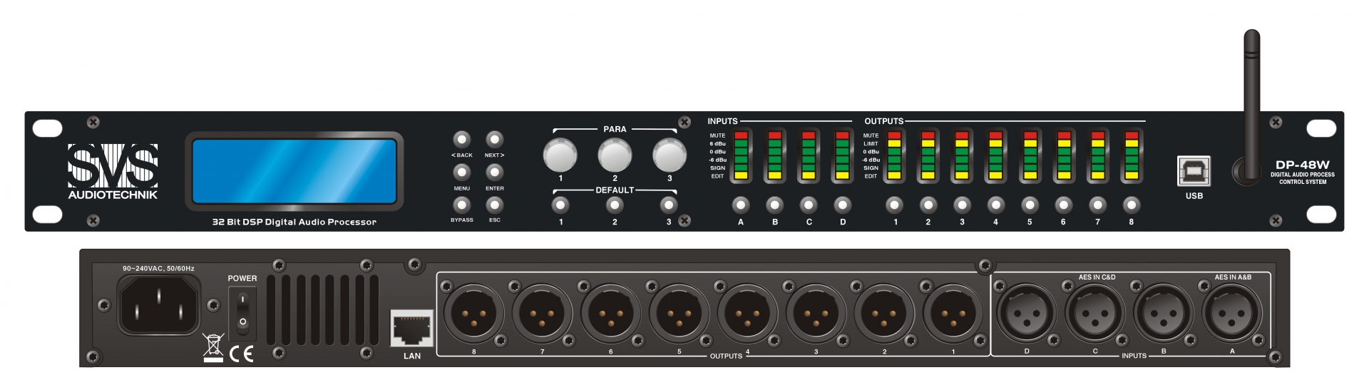 SVS Audiotechnik DP-48W Цифровой процессор: 4 входа 8 выходов в Электрогорске