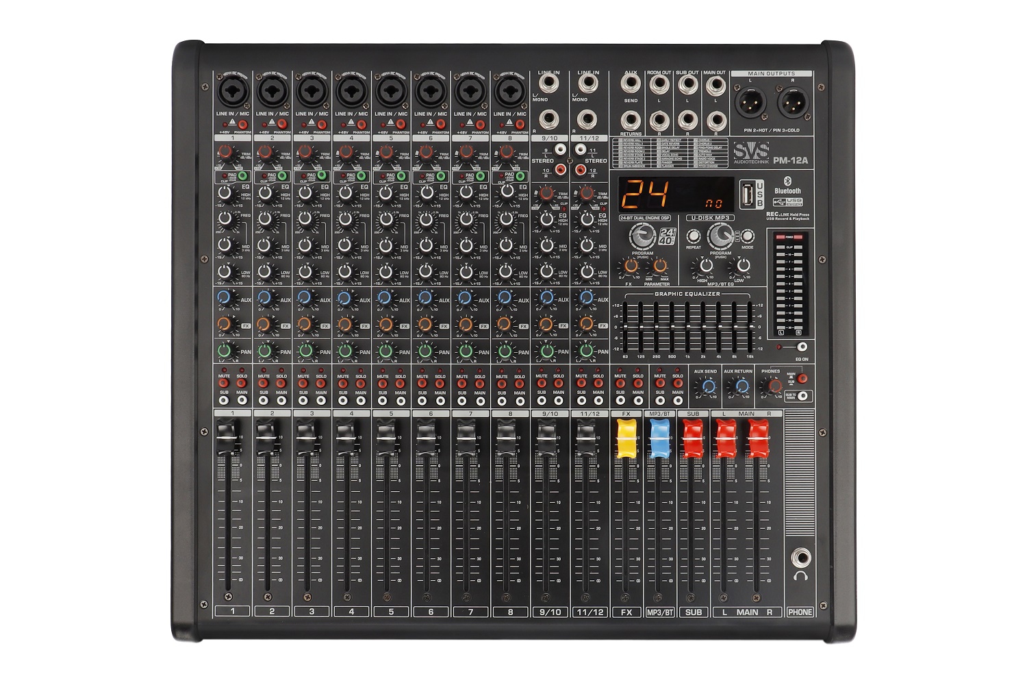 SVS Audiotechnik mixers PM-12A Активный аналоговый микшерный пульт, 12-канальный в Электрогорске